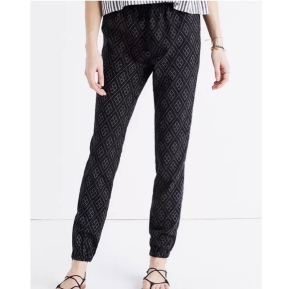 Madewell Pants - Madewell Shorewalk Pant Diamond Print G5950 100% Cotton Size Large